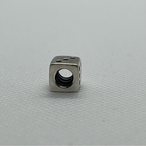 Pandora Sterling Silver Dice Charm ALE 925 Lucky Dice Bead - Picture 5 of 8